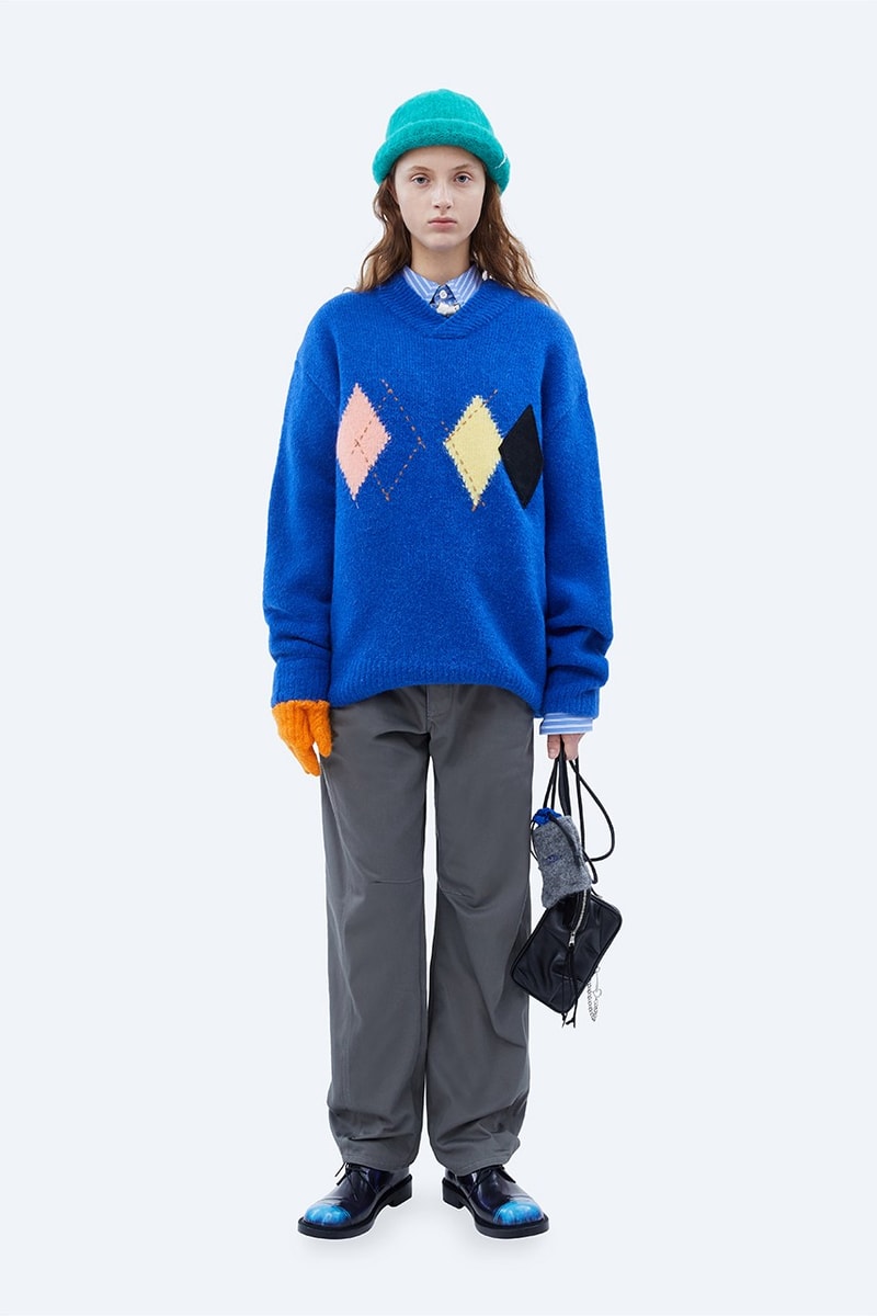 ADER error FW21 "Un nouveau système" Collection Lookbook fleece jacket coats denim hoodies sweatshirt blue black green khaki