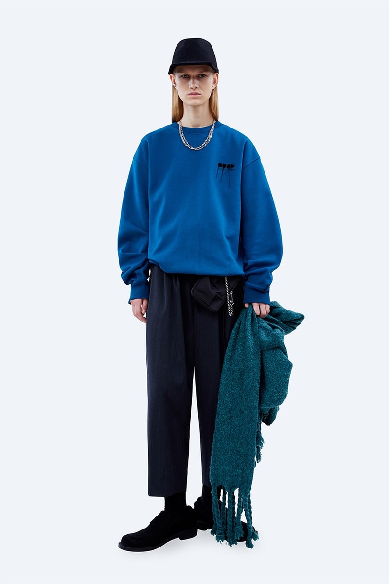 ADER error FW21 "Un nouveau système" Collection Lookbook fleece jacket coats denim hoodies sweatshirt blue black green khaki