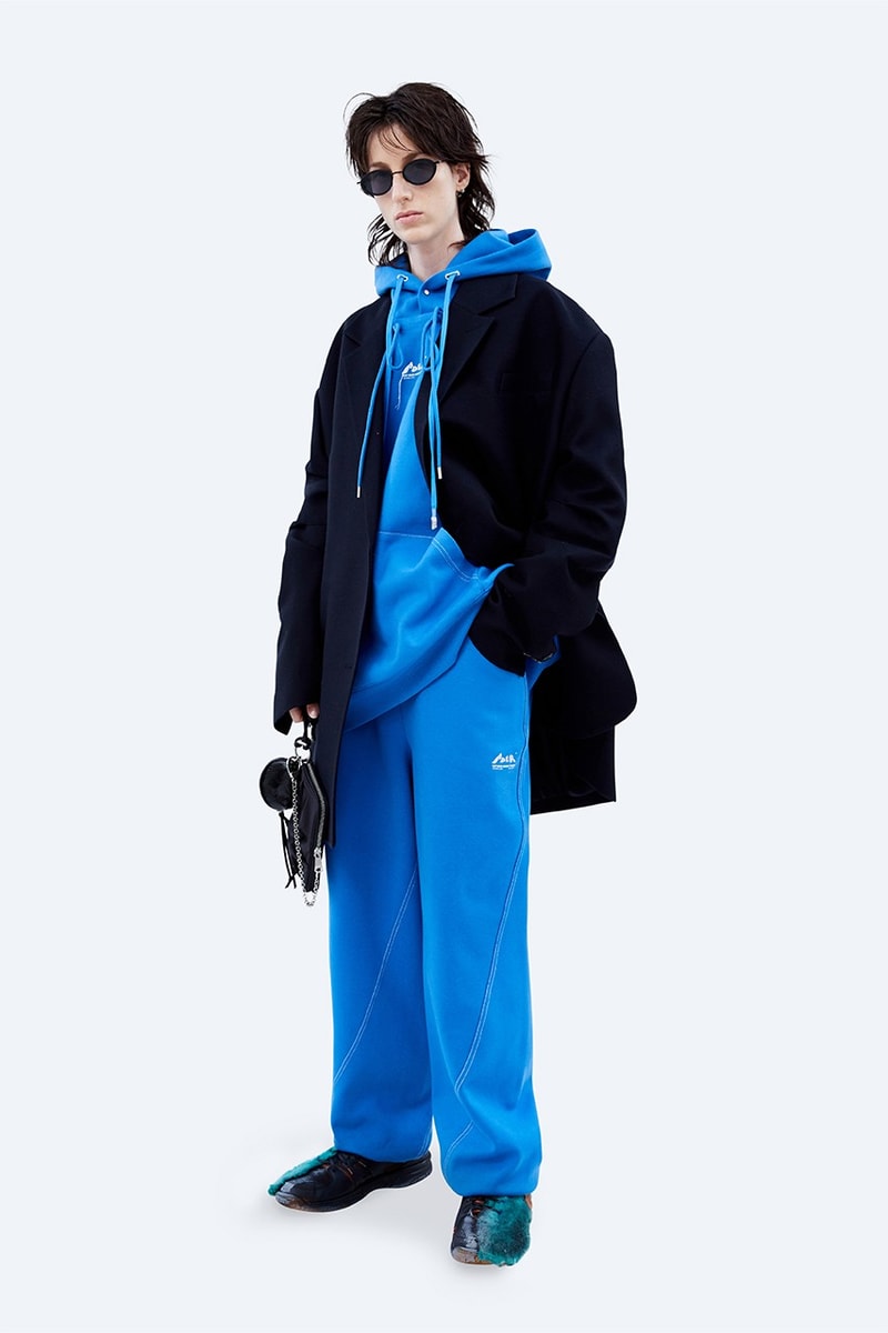 ADER error FW21 "Un nouveau système" Collection Lookbook fleece jacket coats denim hoodies sweatshirt blue black green khaki