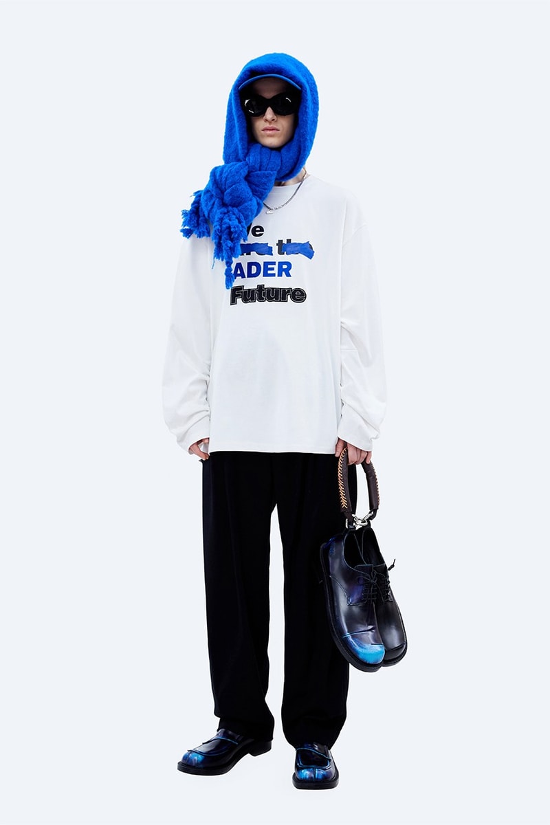 ADER error FW21 "Un nouveau système" Collection Lookbook fleece jacket coats denim hoodies sweatshirt blue black green khaki