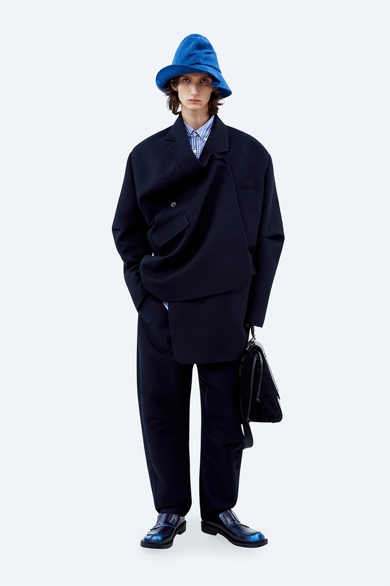 ADER error FW21 "Un nouveau système" Collection Lookbook fleece jacket coats denim hoodies sweatshirt blue black green khaki
