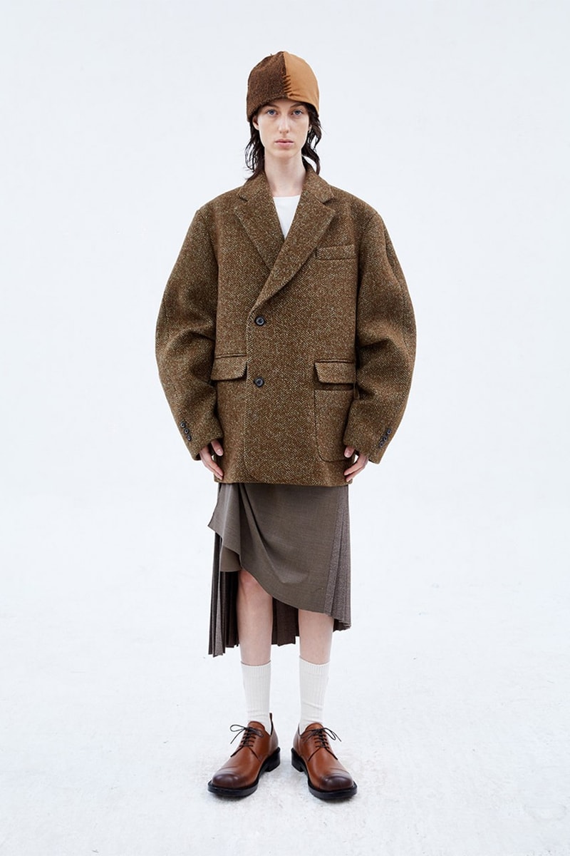 ADER error FW21 "Un nouveau système" Collection Lookbook fleece jacket coats denim hoodies sweatshirt blue black green khaki
