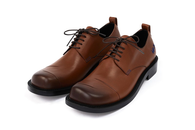 ADER error Fall/Winter 2021 FW21 "Curve" Derby Formal Lace Up Wingtip Shoes Burning Shoes Capsule First Drop South Korean Streetwear Label