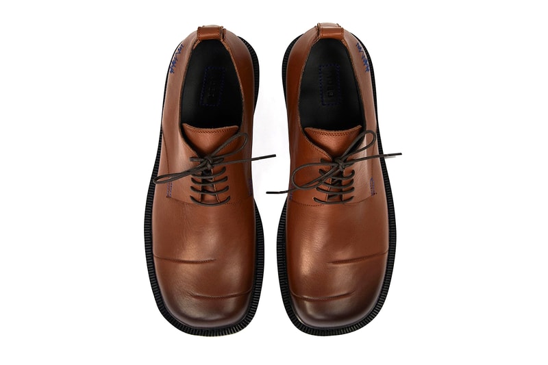 ADER error Fall/Winter 2021 FW21 "Curve" Derby Formal Lace Up Wingtip Shoes Burning Shoes Capsule First Drop South Korean Streetwear Label