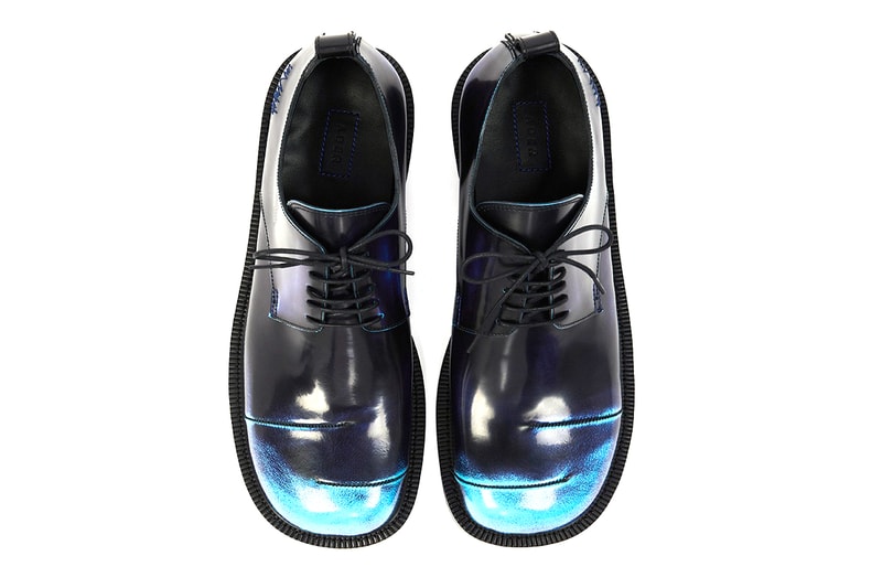 ADER error Fall/Winter 2021 FW21 "Curve" Derby Formal Lace Up Wingtip Shoes Burning Shoes Capsule First Drop South Korean Streetwear Label