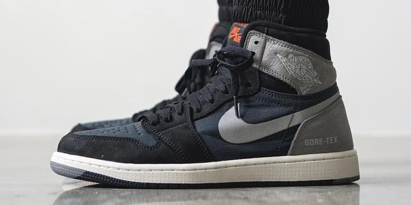 jordan 1 grey crimson on feet