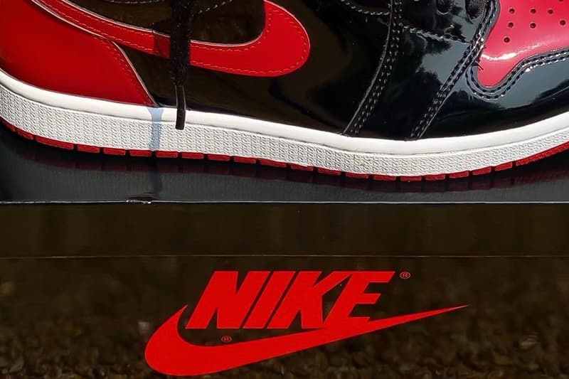 Air Jordan 1 High OG Patent Bred Special Packaging Images Release Info 555088-063 Date Buy Price Black White Varsity Red