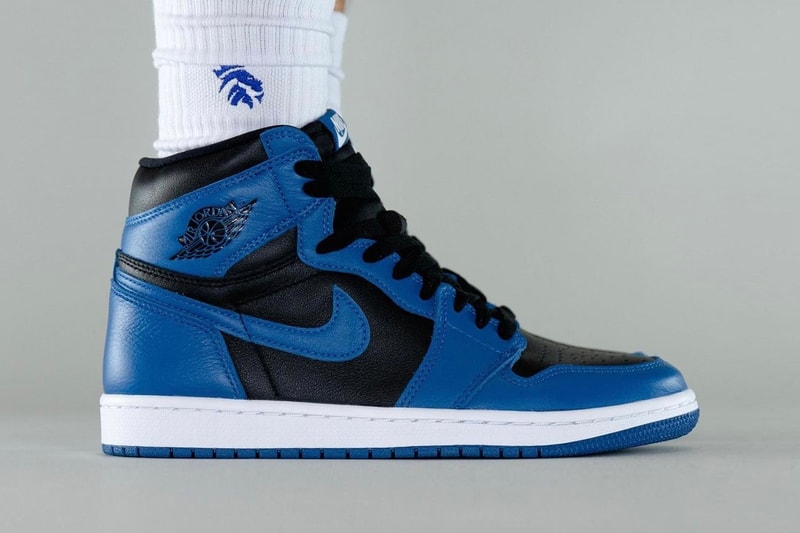 Air Jordan 1 High OG Dark Marina Blue On-Foot Look Release Info 555088-404 Black White Date Buy Price