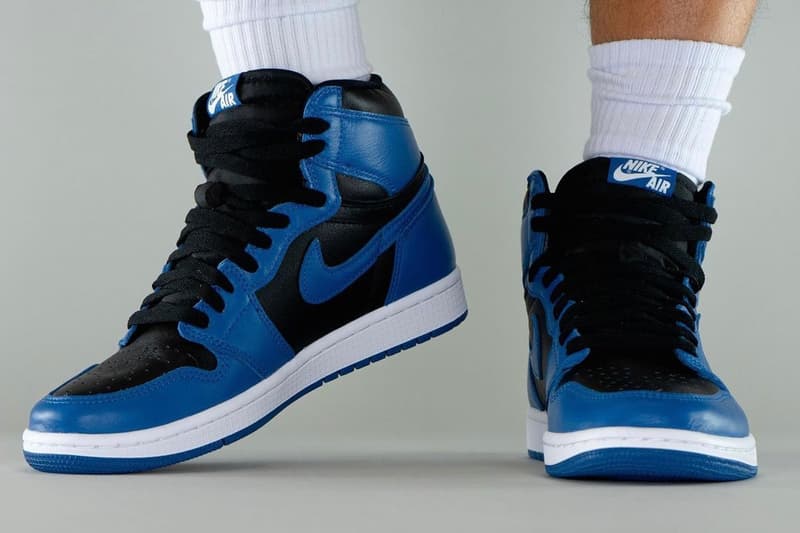 Air Jordan 1 High OG Dark Marina Blue On-Foot Look Release Info 555088-404 Black White Date Buy Price