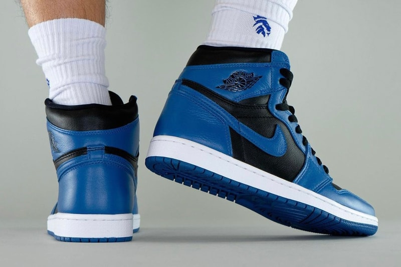 Air Jordan 1 High OG Dark Marina Blue On-Foot Look Release Info 555088-404 Black White Date Buy Price