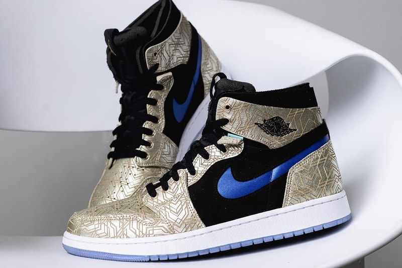 air jordan 1 high zoom gold engravings black blue DQ0659 700 release date info store list buying guide photos price 