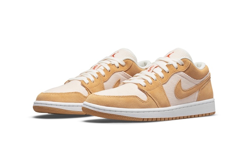air michael jordan brand 1 low corduroy tan wheat white red DH7820 700 official release date info photos price store list buying guide