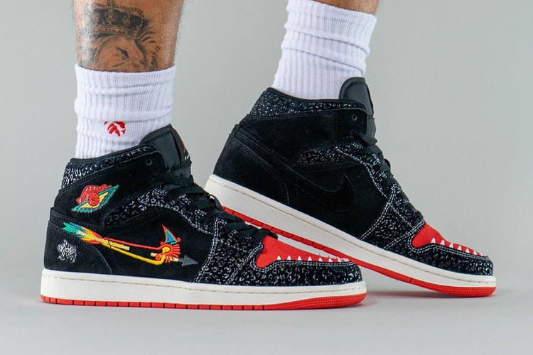 On-Foot Look at the Air Jordan 1 Mid "SiEMPRE Familia"
