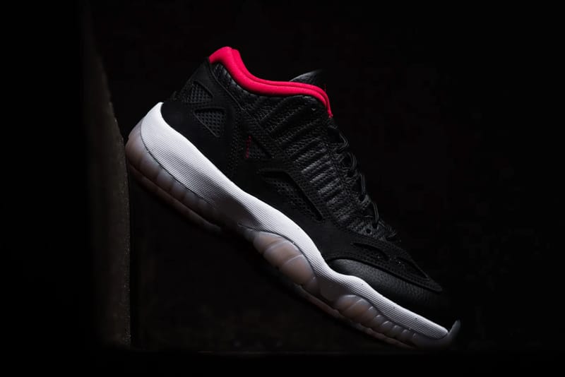 jordan 11 low black and red