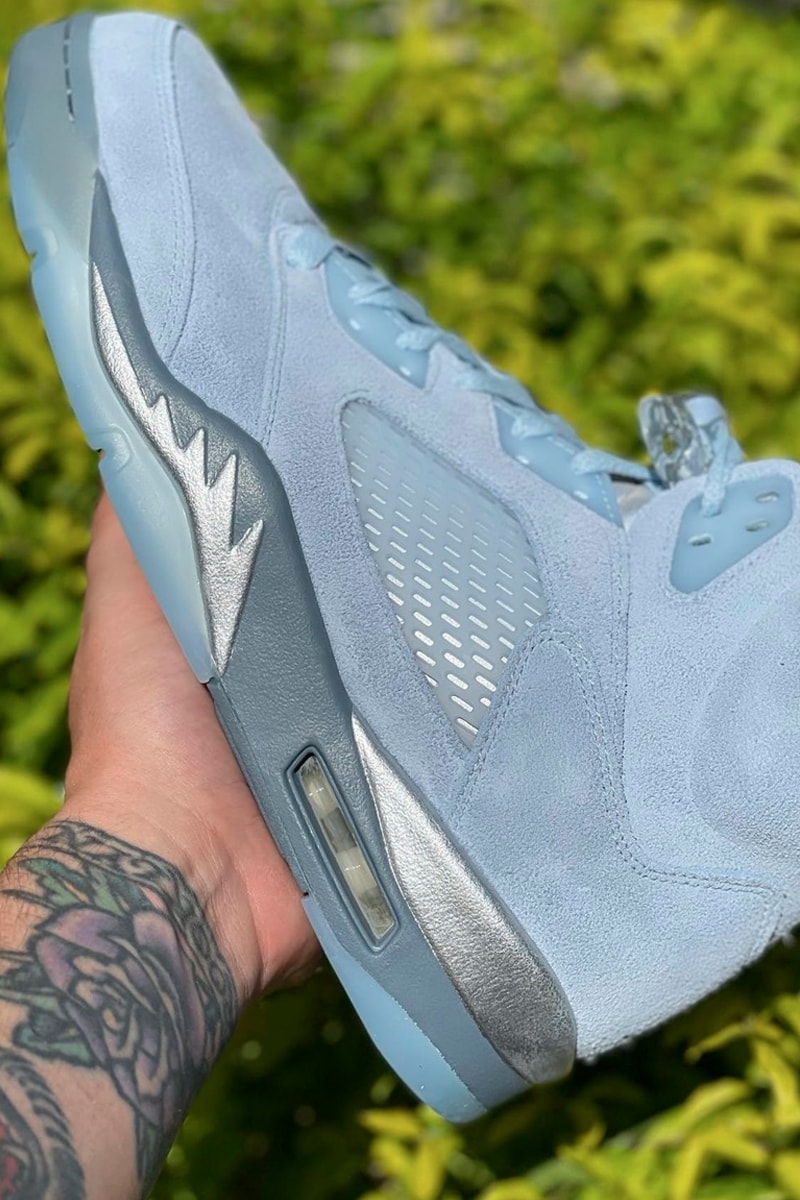 Air Jordan 5 Bluebird WMNS First Look Release Info DD9336-400 Date Buy Price Photo Blue Football Grey Metallic Silver White