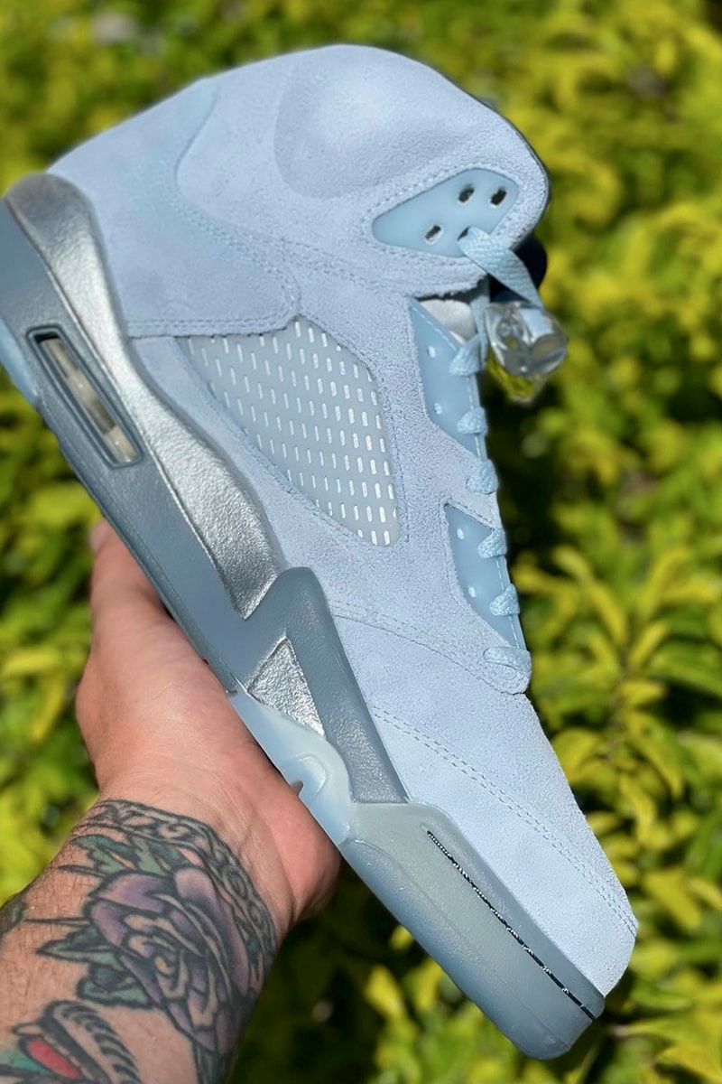 Air Jordan 5 Bluebird WMNS First Look Release Info DD9336-400 Date Buy Price Photo Blue Football Grey Metallic Silver White