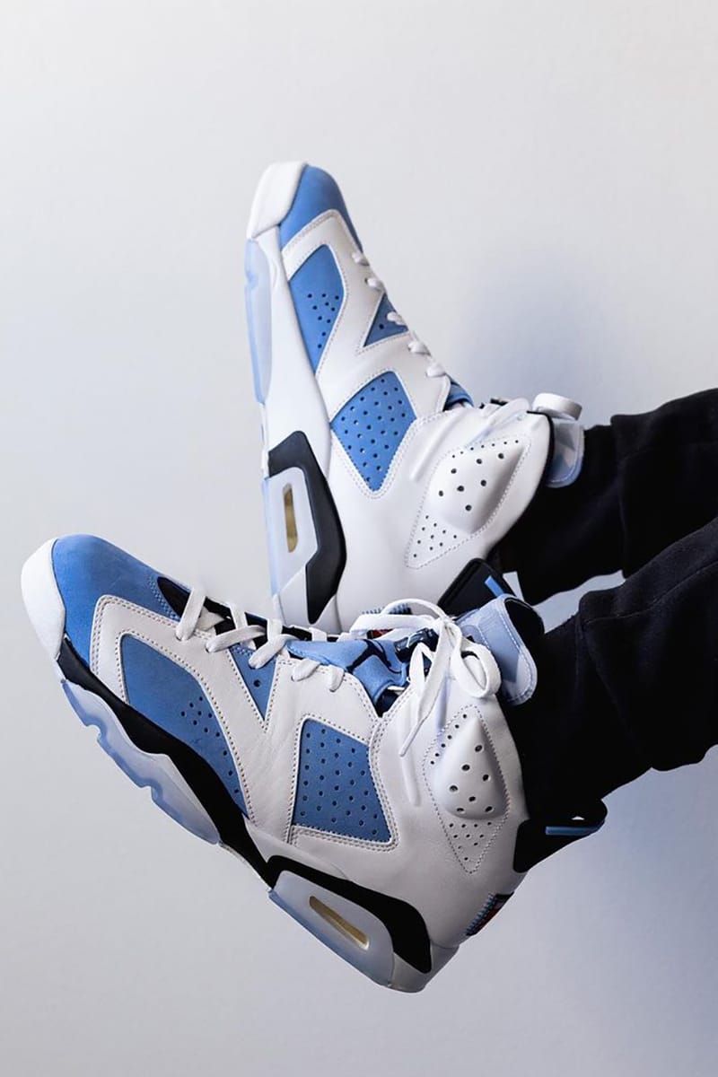 white unc jordan 6