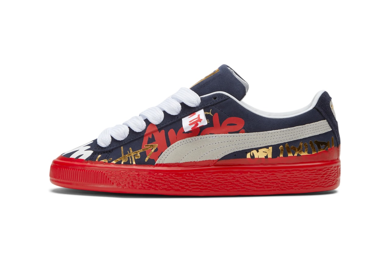 alexander john puma suede g tag Peacoat Puma White navy gold grey red 932971 01 official release date info photos price store list buying guide
