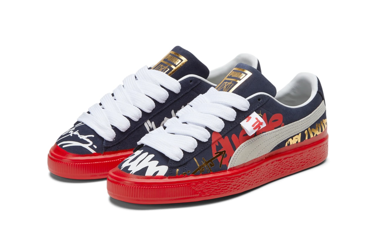 alexander john puma suede g tag Peacoat Puma White navy gold grey red 932971 01 official release date info photos price store list buying guide