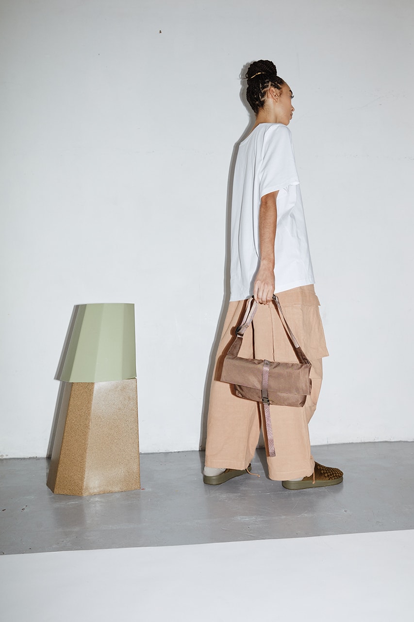 arcs london collection release details sustainable slow made bags recycled polyester twill fabric
