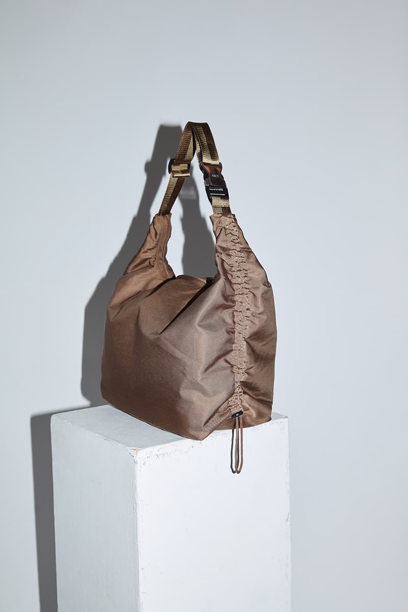 arcs london collection release details sustainable slow made bags recycled polyester twill fabric