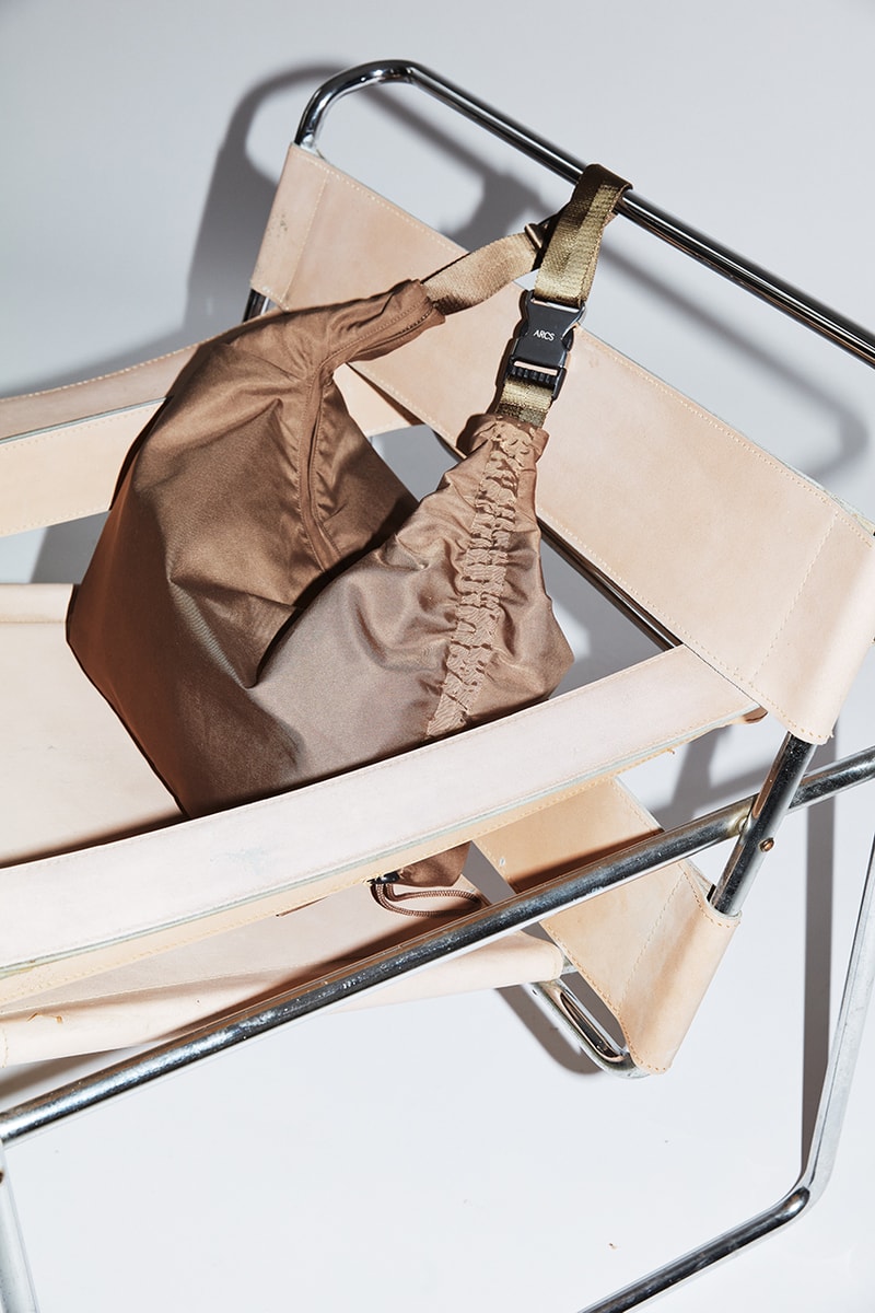 arcs london collection release details sustainable slow made bags recycled polyester twill fabric