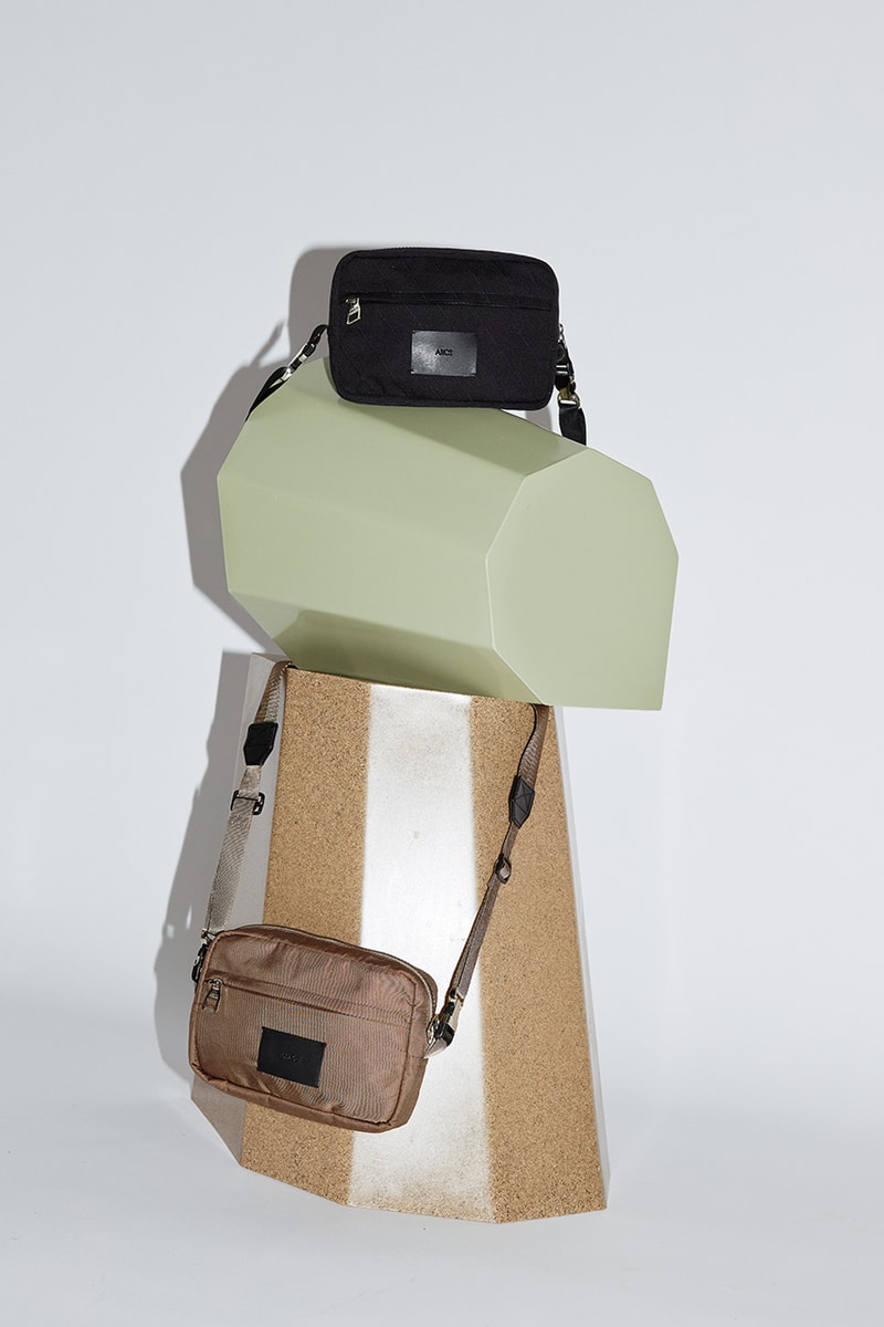 arcs london collection release details sustainable slow made bags recycled polyester twill fabric
