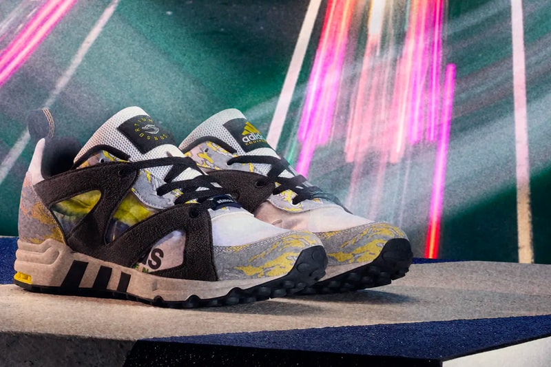 atmos x adidas Consortium EQT Proto Release Information 30th Anniversary Drop Date Japan Limited Edition Collaboration Motion Blur Camouflage Pattern Print Book