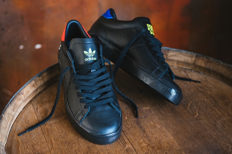 First Look BAIT Cowboy Bebop adidas Consortium Matchplay collaborative sneaker black neon yellow green red blue  spike siegel anime japan adult swim Japanese English vulcanized sole release info