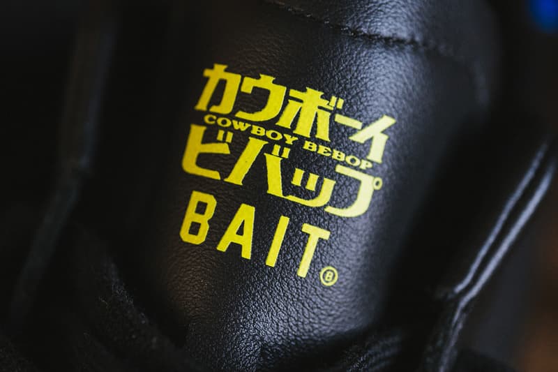 First Look BAIT Cowboy Bebop adidas Consortium Matchplay collaborative sneaker black neon yellow green red blue  spike siegel anime japan adult swim Japanese English vulcanized sole release info