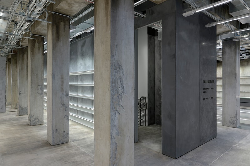balenciaga london sloane street raw architecture details look inside opening information address location demna gvasalia