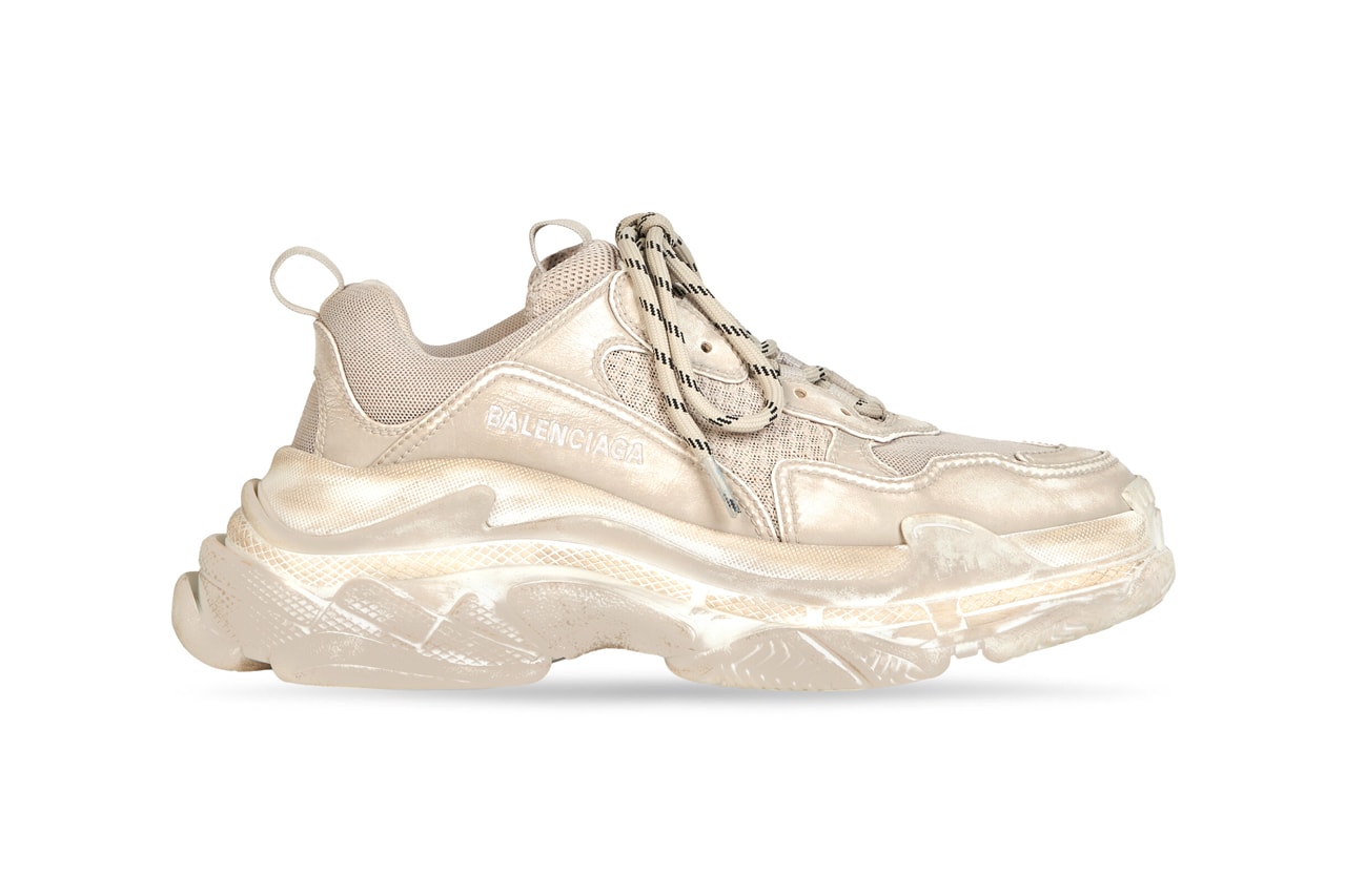 Women's Triple S Sneakers Fabric and Mesh with Leather