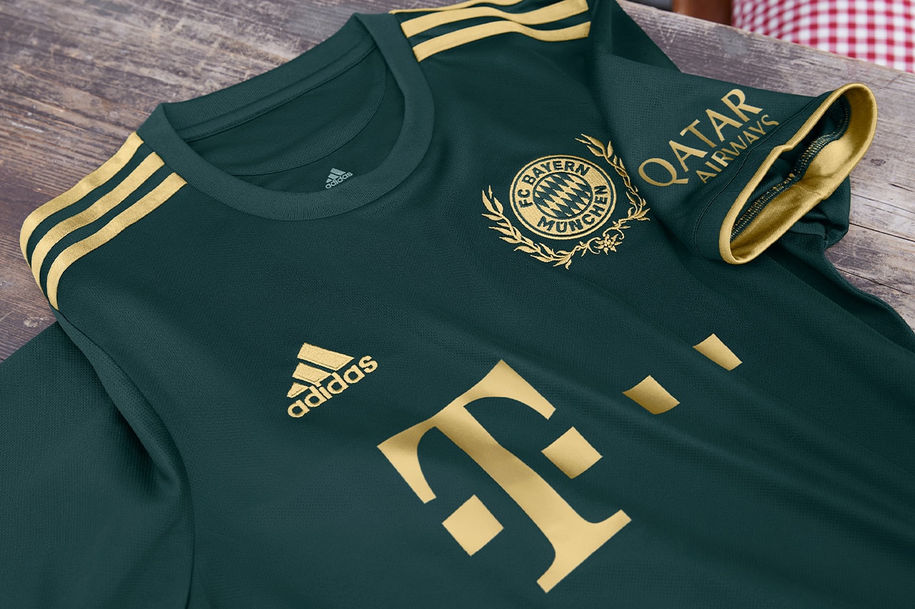 Bayern Munich Oktoberfest Jersey by Adidas Football 2021/22 green gold kit release information