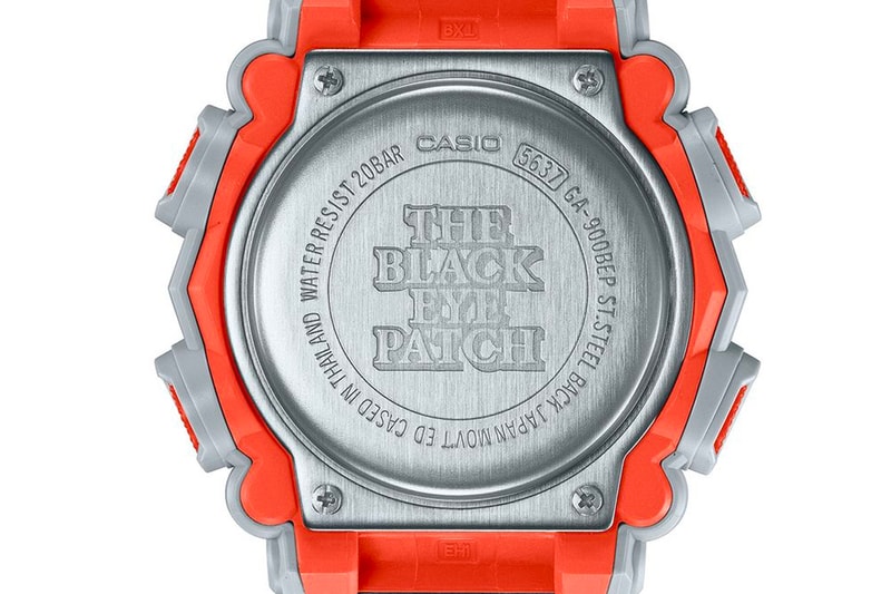 BlackEyePatch Reunites With G-SHOCK for an Understated Collab G-Shock GA-900 watch grey off-white vivid orange industrial design casio
