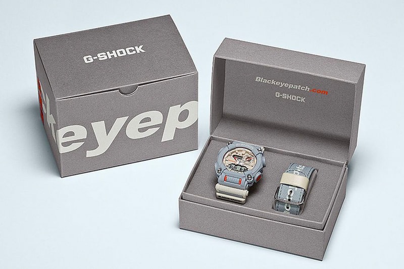 BlackEyePatch Reunites With G-SHOCK for an Understated Collab G-Shock GA-900 watch grey off-white vivid orange industrial design casio