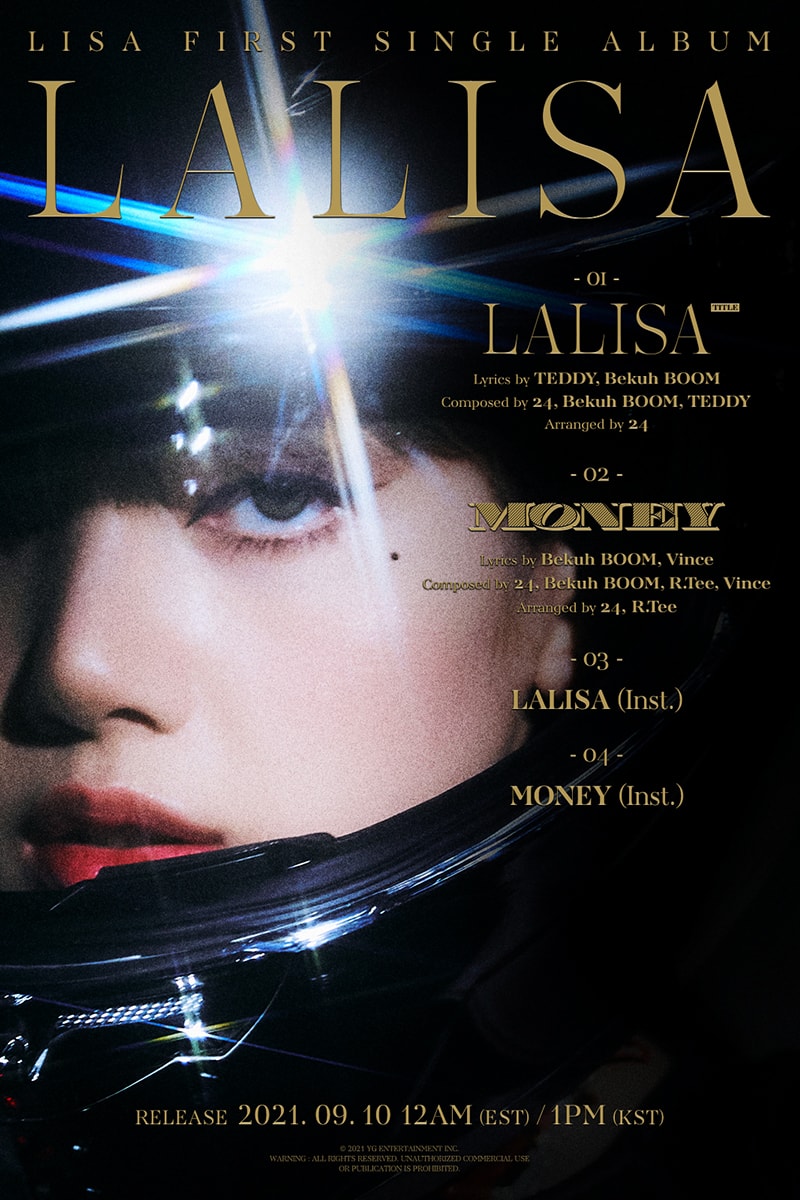 BLACKPINK Lisa LALISA Solo Debut Tracklist Reveal Info Date Release