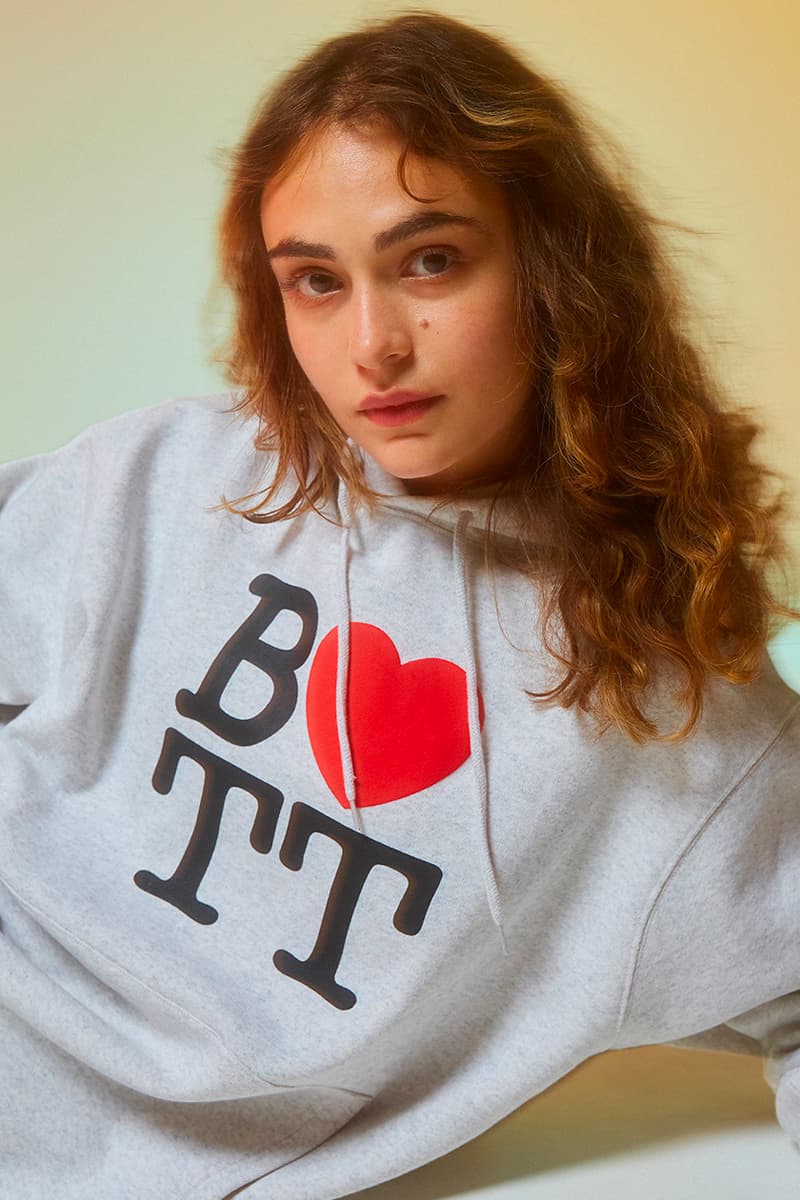 BoTT Reveals Playful and Dreamy Pieces for FW21 t shirt sweatsuit varsity inspired plaid shirt baby pink hoodie world piece shirt jacket nipper hmw bullet hoe denim jeans psychedelic patterns fashion japan lookbook 