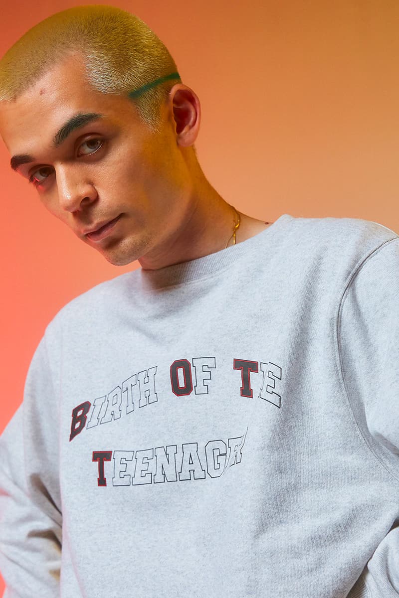 BoTT Reveals Playful and Dreamy Pieces for FW21 t shirt sweatsuit varsity inspired plaid shirt baby pink hoodie world piece shirt jacket nipper hmw bullet hoe denim jeans psychedelic patterns fashion japan lookbook 