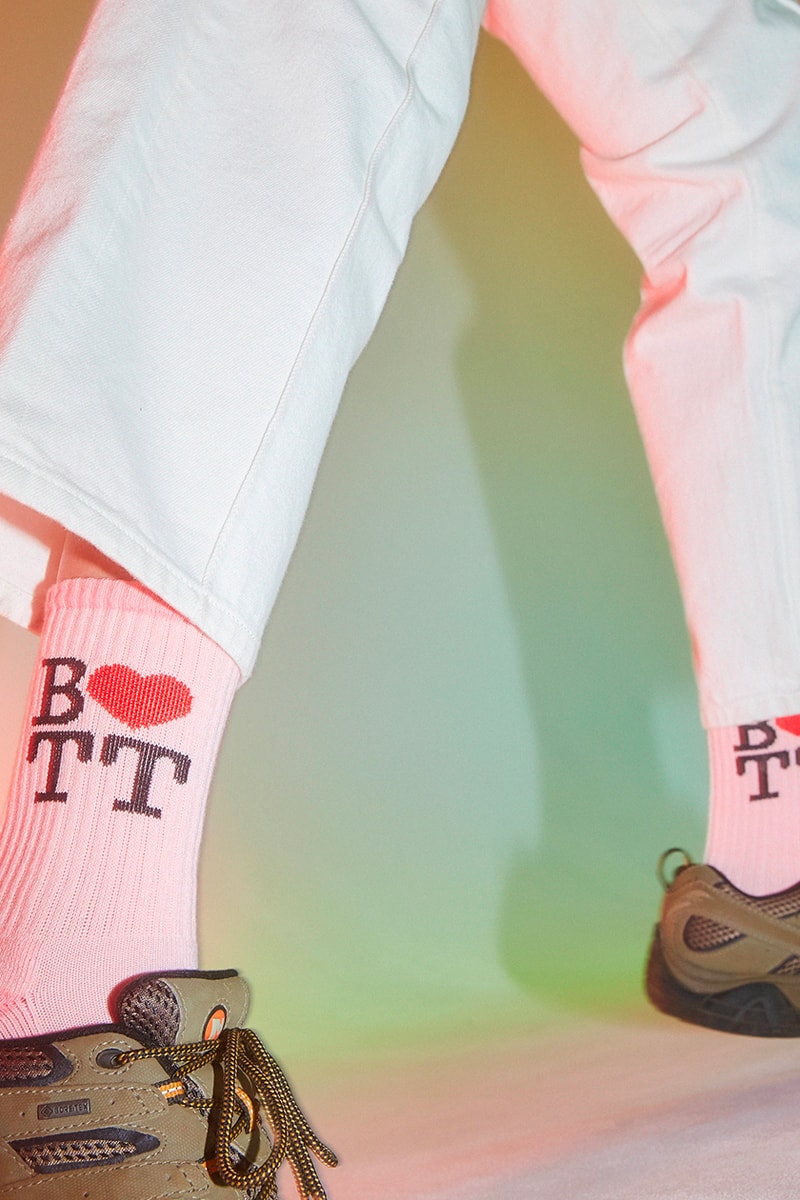 BoTT Reveals Playful and Dreamy Pieces for FW21 t shirt sweatsuit varsity inspired plaid shirt baby pink hoodie world piece shirt jacket nipper hmw bullet hoe denim jeans psychedelic patterns fashion japan lookbook 