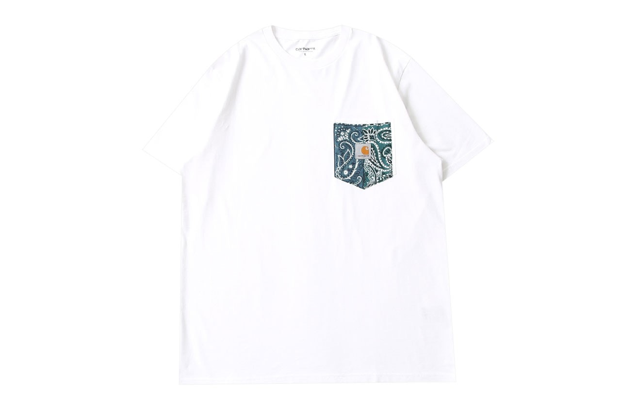 MIYAGIHIDETAKA x Carhartt WIP Bandana Collab Japan fashion T-shirts shirts black white green blue pastel grey