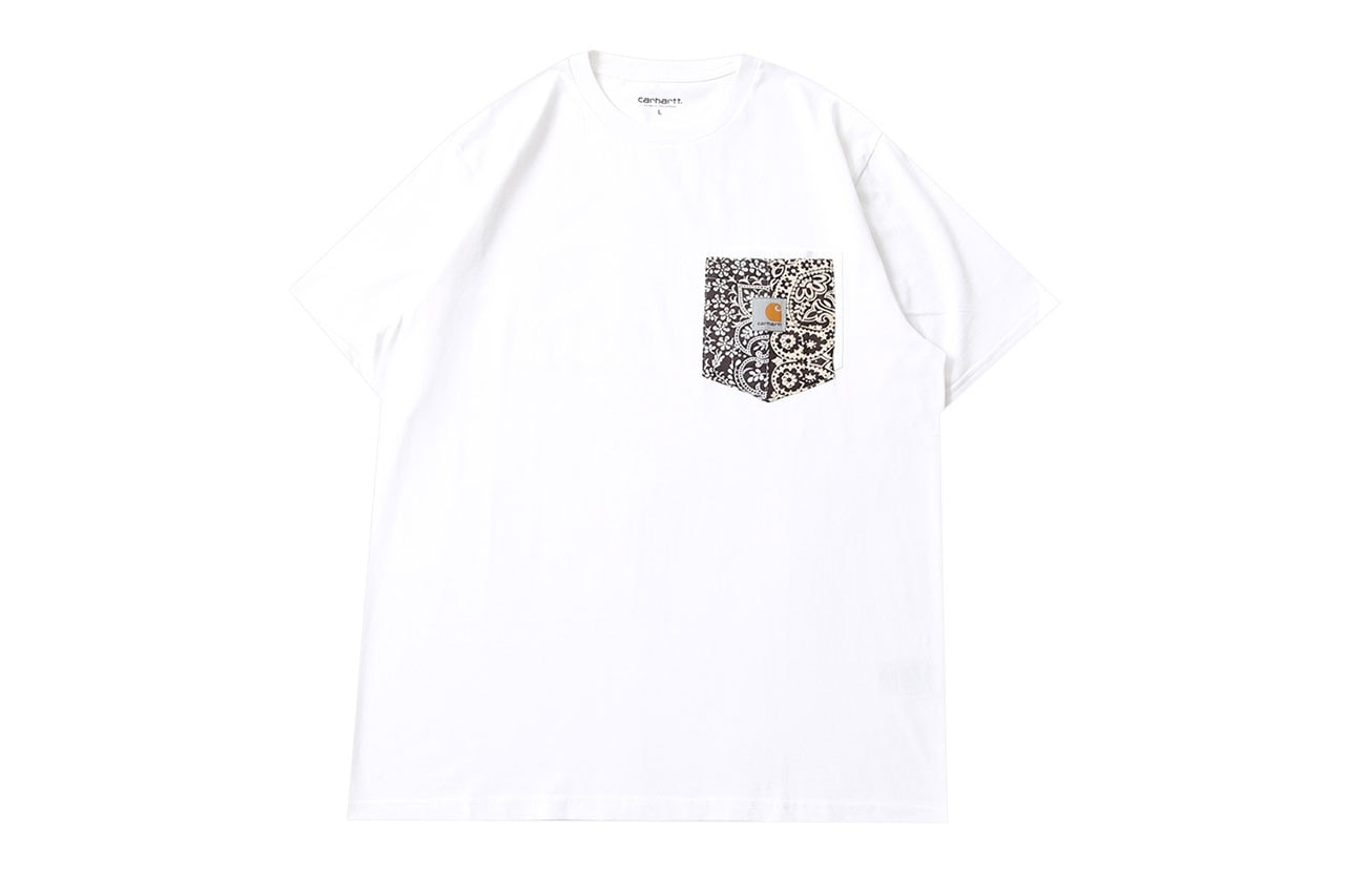 MIYAGIHIDETAKA x Carhartt WIP Bandana Collab Japan fashion T-shirts shirts black white green blue pastel grey