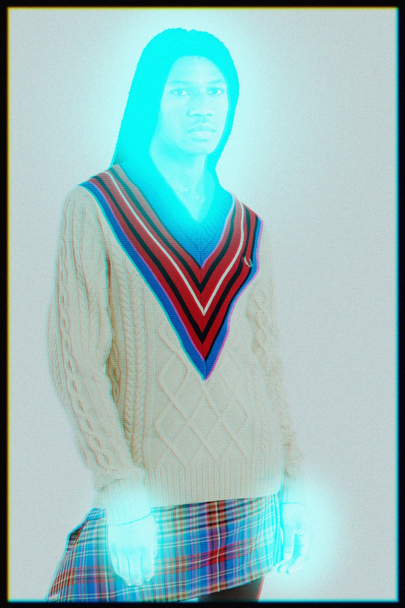 Charles Jeffrey LOVERBOY x Fred Perry Capsule Collection Release Information Emerging British London Designer Queer Nightlife LGBTQIA+ Heritage Tartan Polo Shirts Bags Duffle Socks Aran Knit Jumpers Cardigans