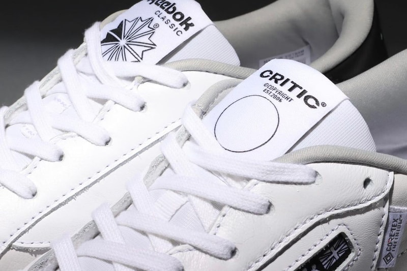 CRITIC X Reebok X GORE-TEX INFINIUM Club C 85 South Korea classic sneakers two tone cobranding mismatched est 2006 release info