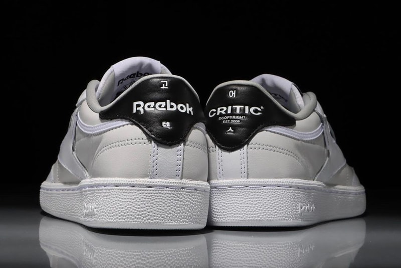 CRITIC X Reebok X GORE-TEX INFINIUM Club C 85 South Korea classic sneakers two tone cobranding mismatched est 2006 release info