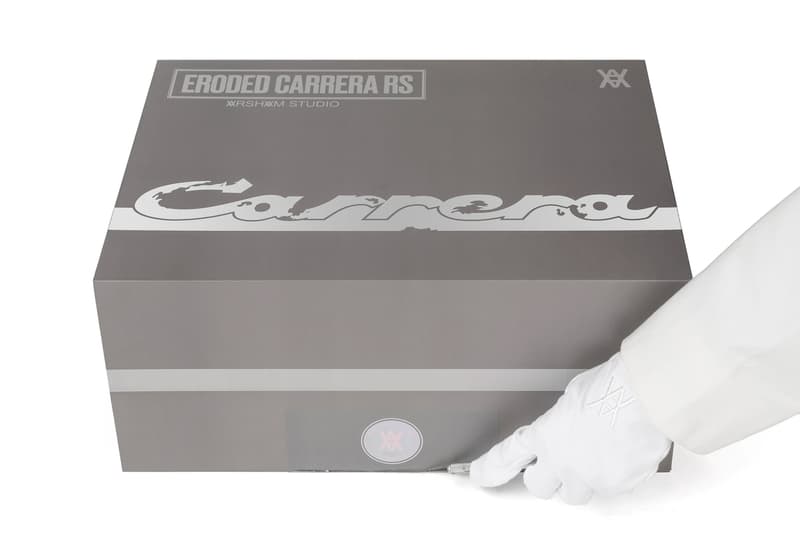 Daniel Arsham Eroded 1973 Porsche 911 Carrera RS 2.7 Touring crystel erosion Sculptures Arshams Editions holographic verification label collectible model sportscar space clay grey release info