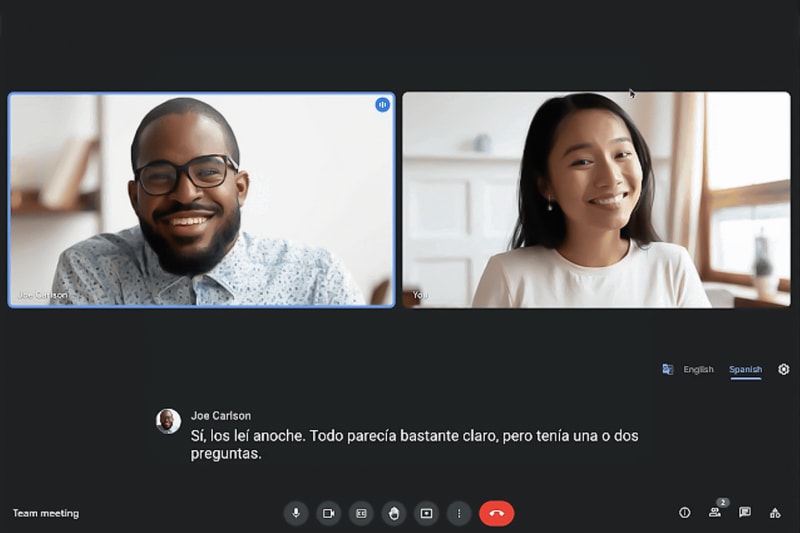 Google Meet Live Translated Captions Beta Testing tech zoom virtual meetings English Spanish French Portuguese German