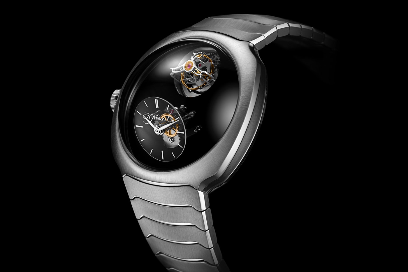 H. Moser & Cie Streamliner Cylindrical Tourbillon for only watch 2021 Vantablack auctions 