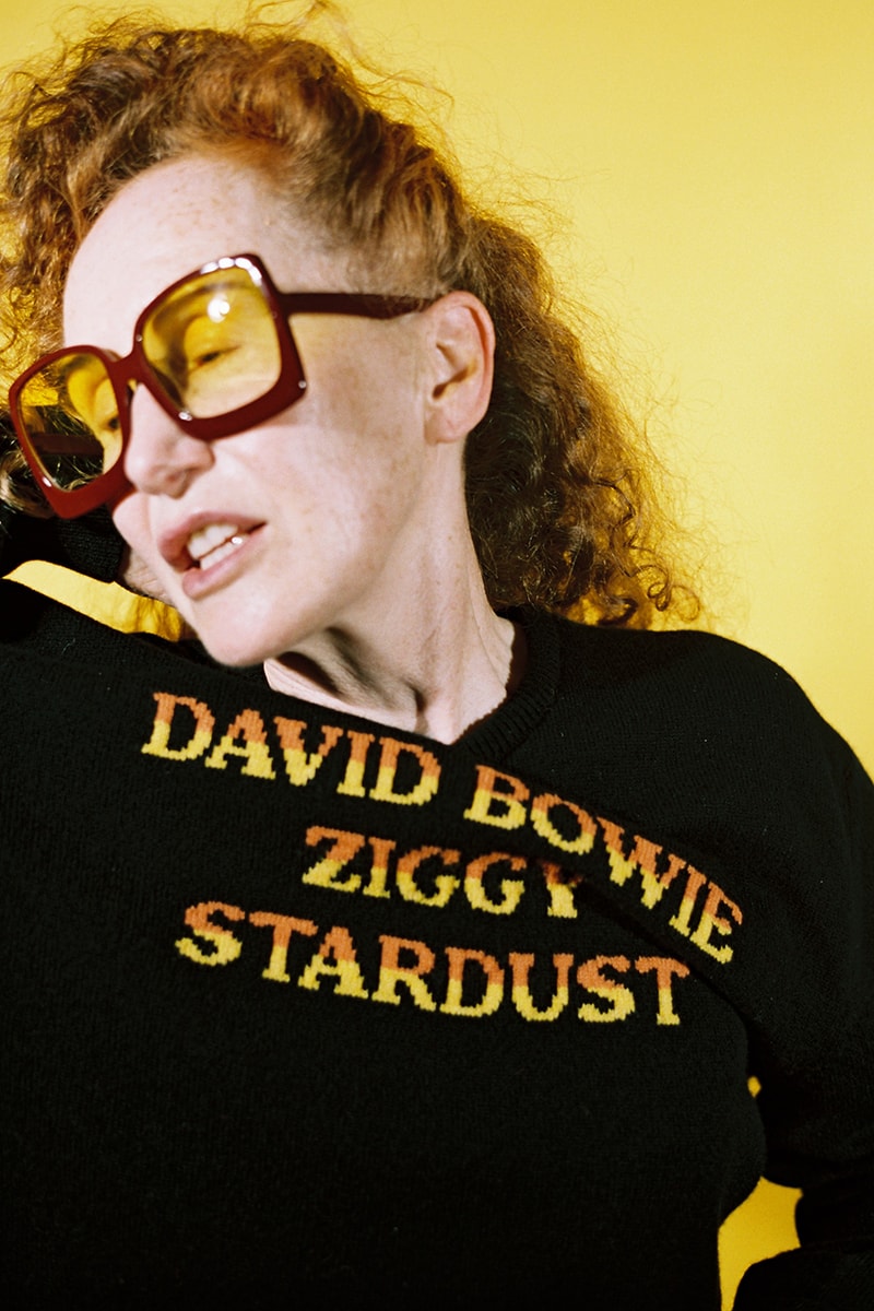 hades wool david bowie knitwear collection rebel rebel vest sweater ziggy stardust release information details