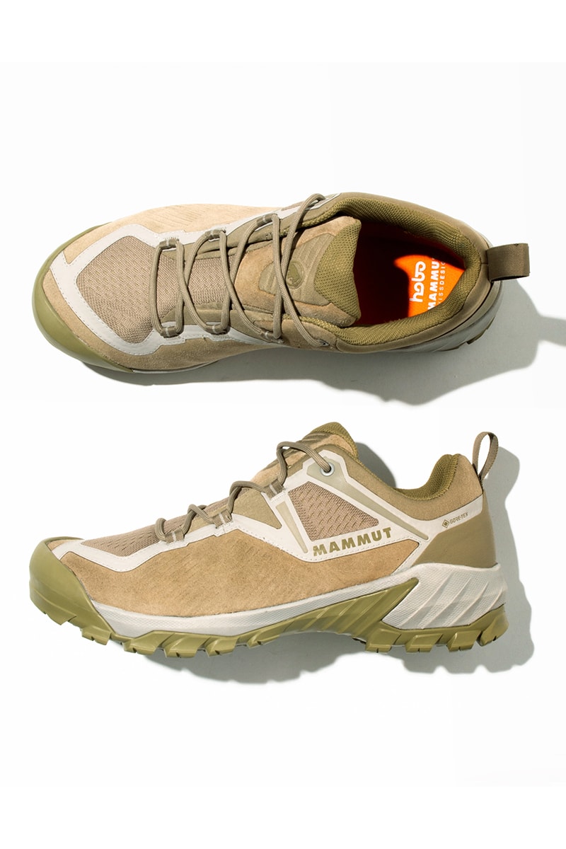 hobo x Mammut Sapuen Low GTX Release hiking shoes footwear sneakers japan trail outdoors Flextron TNP GORE-TEX