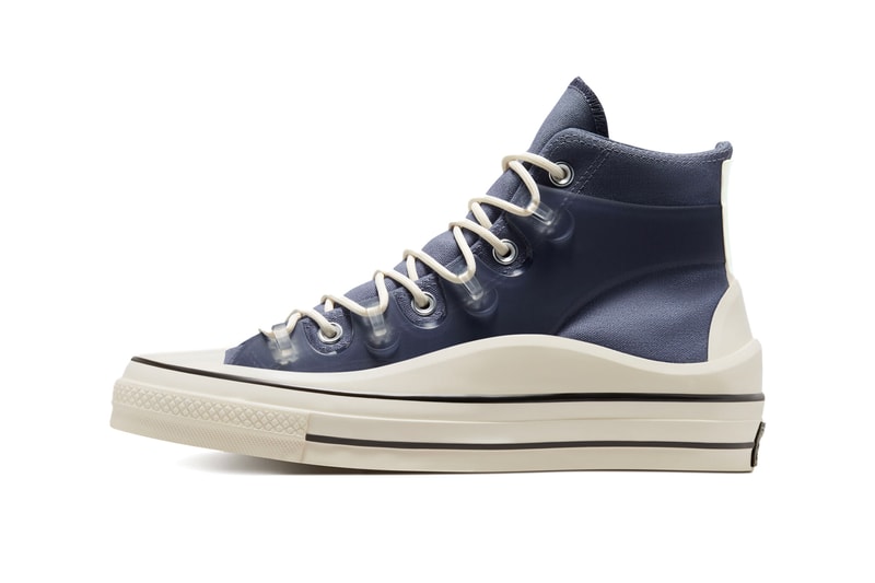 The Converse Chuck 70 Utility "Steel/Egret" Is Now Available Kim Jones round laces GR classic transparent translucent cage wavy midsole ortholite release info